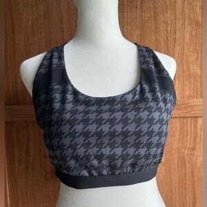 NWT Houndstooth Athletic Sports Bra Activewear